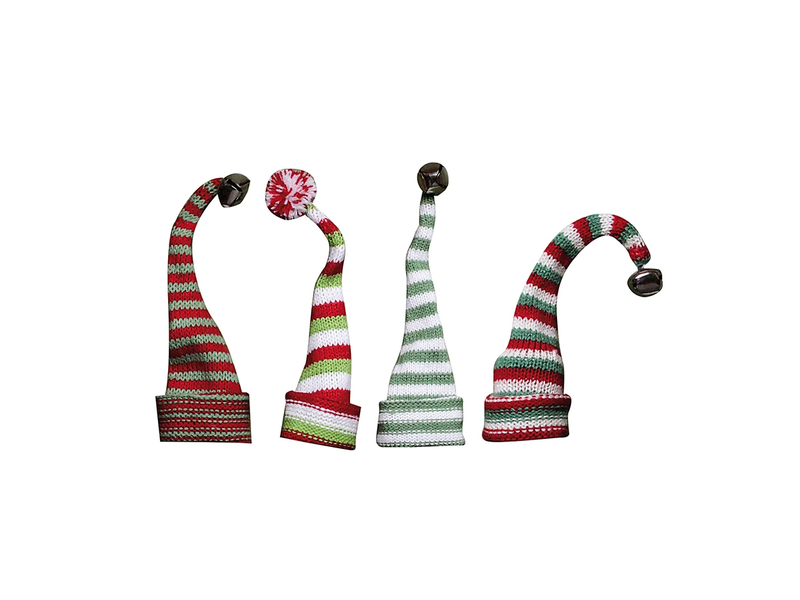 Creative Co-OP Knit Hat Bottle Topper, four assorted options