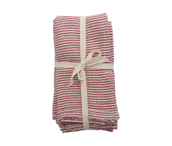 Cotton Napkins with Stripes, Set of 4