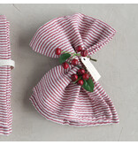 Creative Co-OP Cotton Napkins with Red & White Stripes, Set of 4