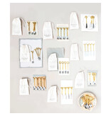 Creative Co-OP Stainless Steel and Brass Forks, Set of 4