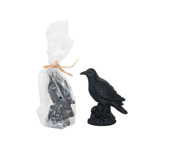 4"H Unscented Crow Shaped Candle
