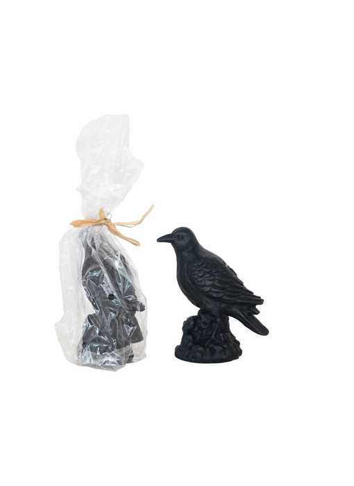 4"H Unscented Crow Shaped Candle