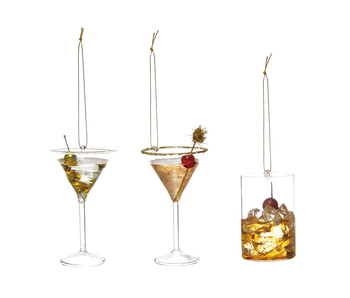 Glass Cocktail Ornament