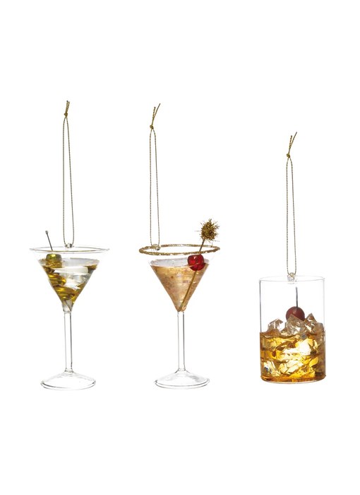 Glass Cocktail Ornament