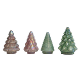 Creative Co-OP Embossed Mercury Glass Tree, 3 Styles, 4 Iridescent Colors