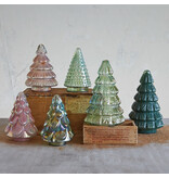 Creative Co-OP Embossed Mercury Glass Tree, 3 Styles, 4 Iridescent Colors