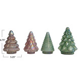 Creative Co-OP Embossed Mercury Glass Tree, 3 Styles, 4 Iridescent Colors