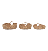 Creative Co-OP Hand-Woven Water Hyacinth Baskets, Small