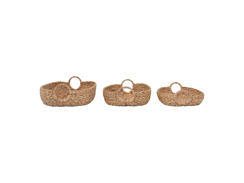 Creative Co-OP Hand-Woven Water Hyacinth Baskets, Small