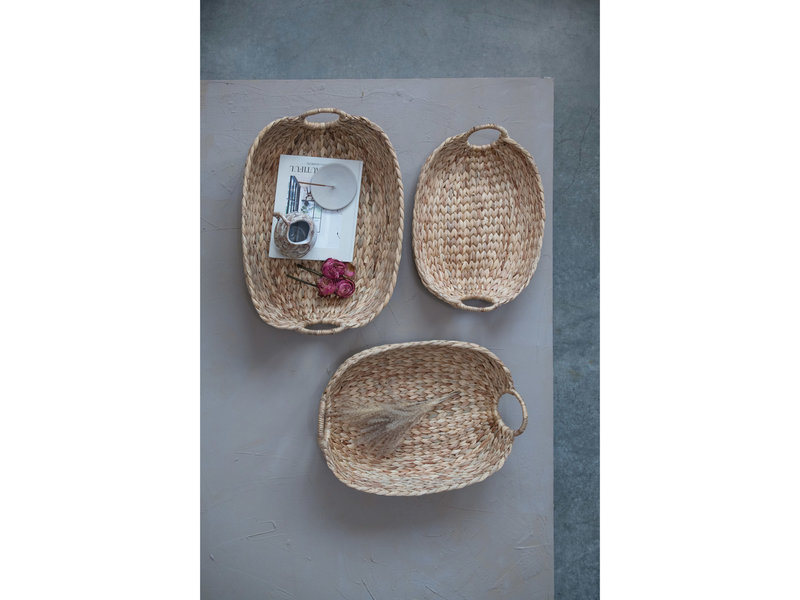 Creative Co-OP Hand-Woven Water Hyacinth Baskets, Large