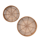 Creative Co-OP Hand-Woven Rattan Trays, Medium