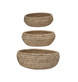 Creative Co-OP Grass and Date Leaf Baskets, Small