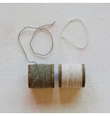 Creative Co-OP 20 Yard Cotton Cord on Wood Spool w/ Iridescent Tinsel