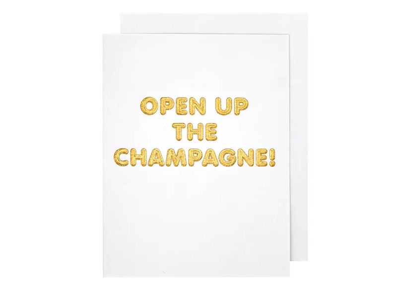The Social Type Open Up Champagne Congrats Card
