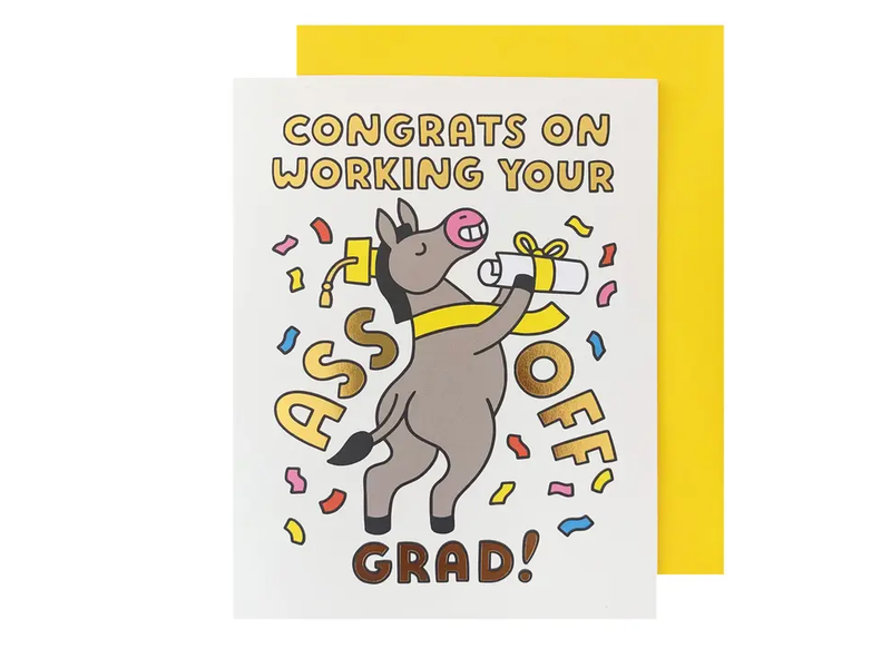 The Social Type Donkey Graduation Card