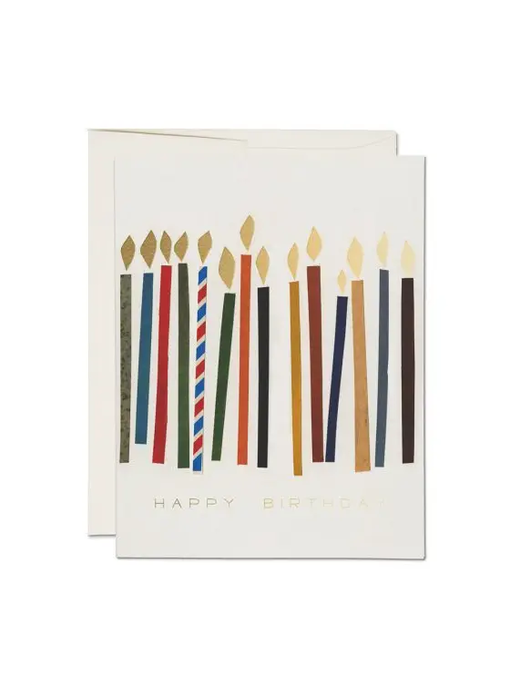 Candles birthday greeting card