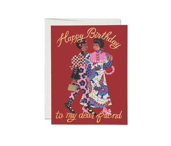 Fashion Friends birthday greeting card