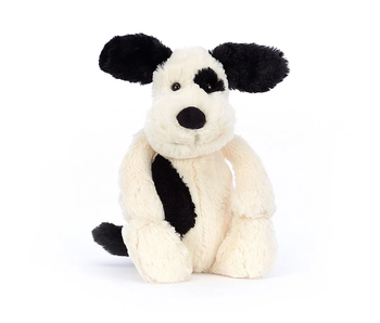 Bashful Black & Cream Puppy Medium