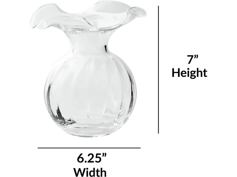 Vietri Incorporated Hibiscus Glass Clear Medium Fluted Vase