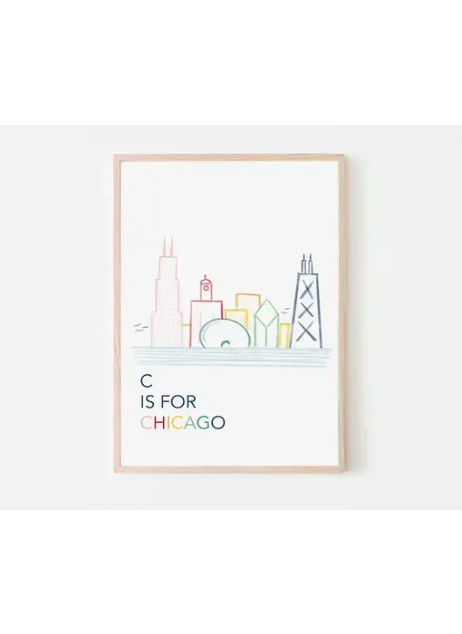 16x20 C is For Chicago Print