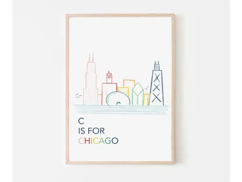 Tiny Human Print Co. 16x20 C is For Chicago Print