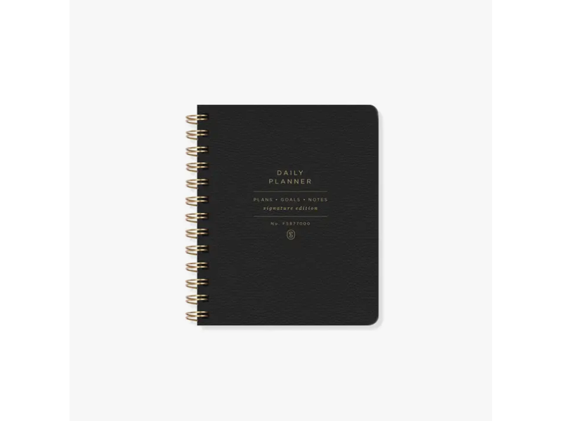 Fringe Studio Black Non-Dated Daily Planner