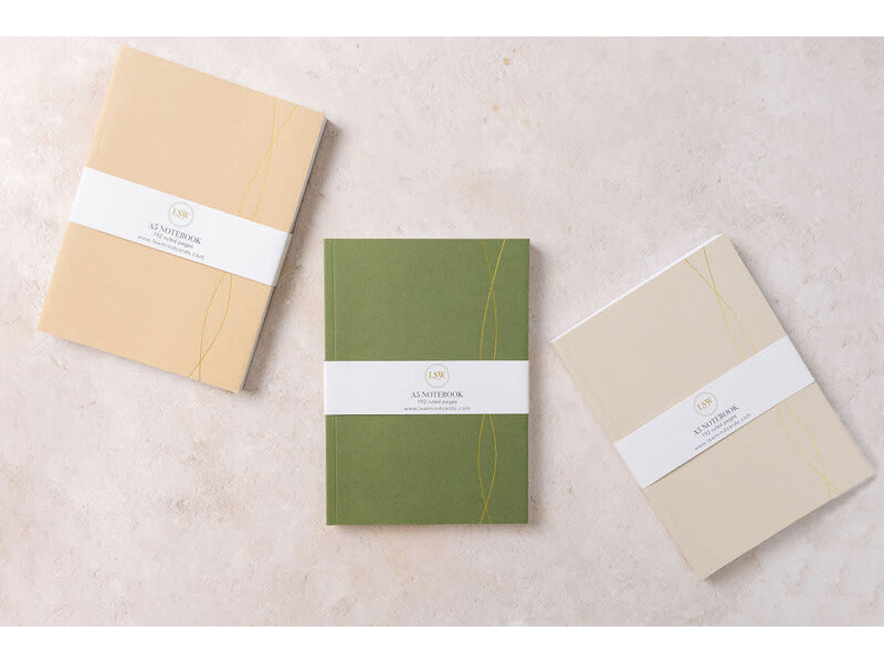LSW London A5 Lined Notebooks - Mid Green