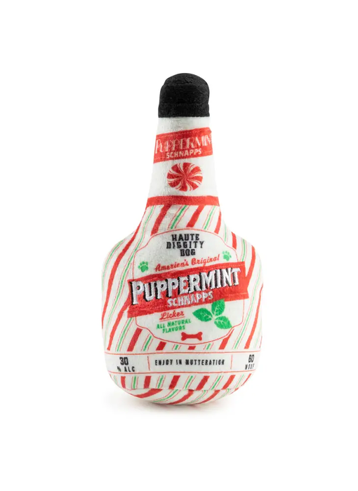 Puppermint Schnapps Bottle Christmas Dog Toys
