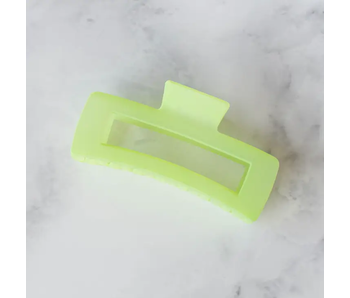 Jumbo 5 Inch Square Hair Clip Ice Lime
