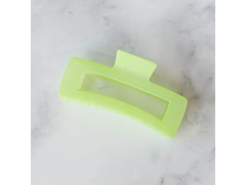 Tiepology Jumbo 5 Inch Square Hair Clip Ice Lime