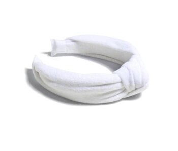 Knotted Terry Headband - White