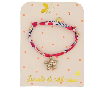 Liberty bracelet - Wiltshire red (gold star)