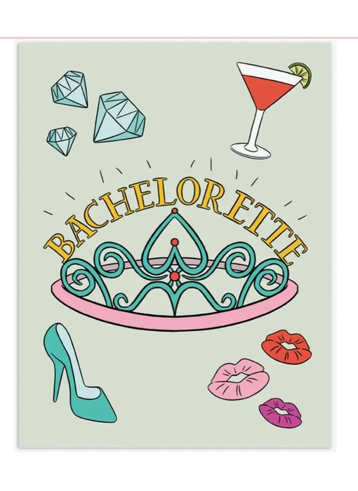 Bachelorette Tiara Wedding Card