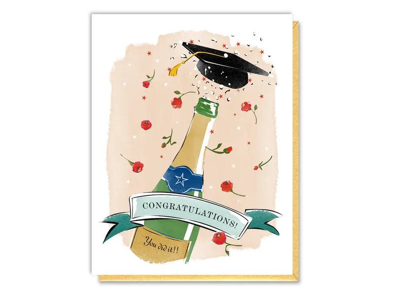 Driscoll Design Champagne Graduation Card