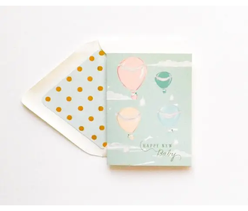 Happy New Balloon Baby Greeting Card