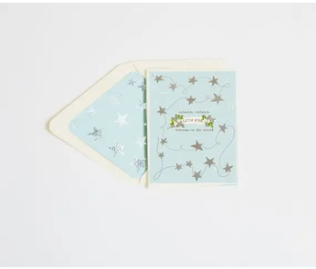 Twinkle Twinkle Little Star Blue Baby Greeting Card