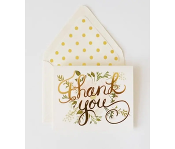 Thank You with Flowers Greeting Card
