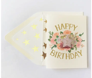 Toss & Twirl Glitter Happy Birthday Greeting Card