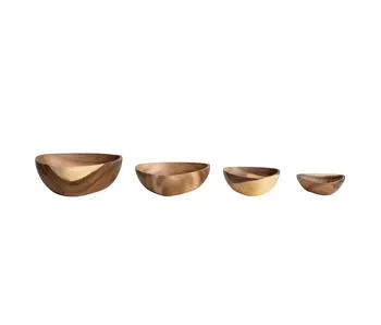 Acacia Wood Bowl, Set of 4