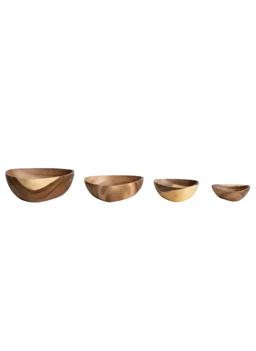 Acacia Wood Bowl, Set of 4