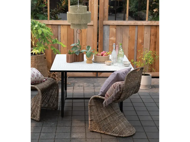 Bloomingville Ceramic and Metal mosaic top table
