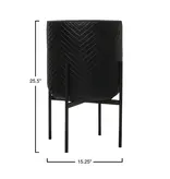 Bloomingville Metal Planter with Stand, Black