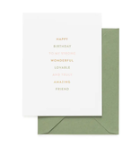Sugar Paper Truly Amazing Friend Birthday Card