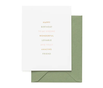 Truly Amazing Friend Birthday Card