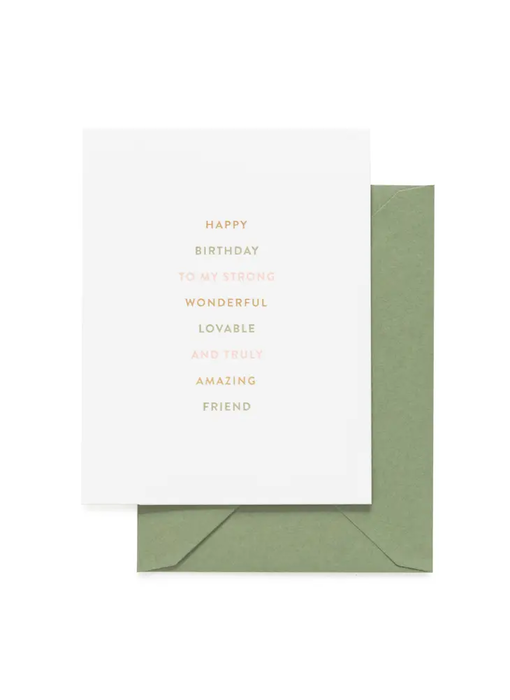 Truly Amazing Friend Birthday Card