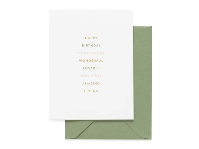 Sugar Paper Truly Amazing Friend Birthday Card