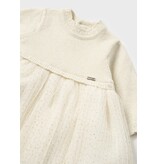 Mayoral Pleated knit tulle dress