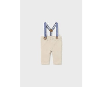 Long trousers with suspenders