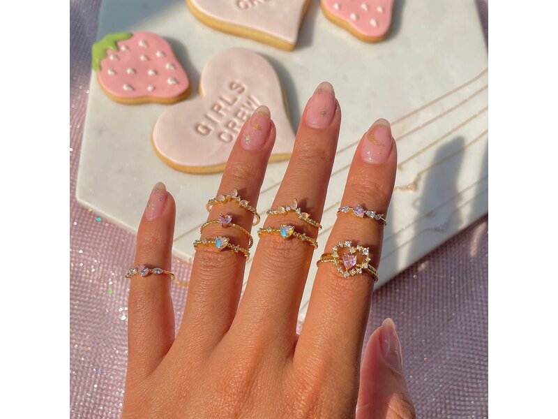 Girls Crew One Sweet Love Rings - Gold