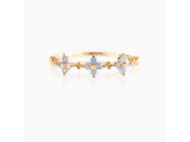 Girls Crew Lilac Love Ring - Gold/6